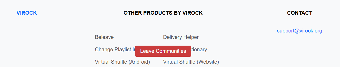 leave communites button